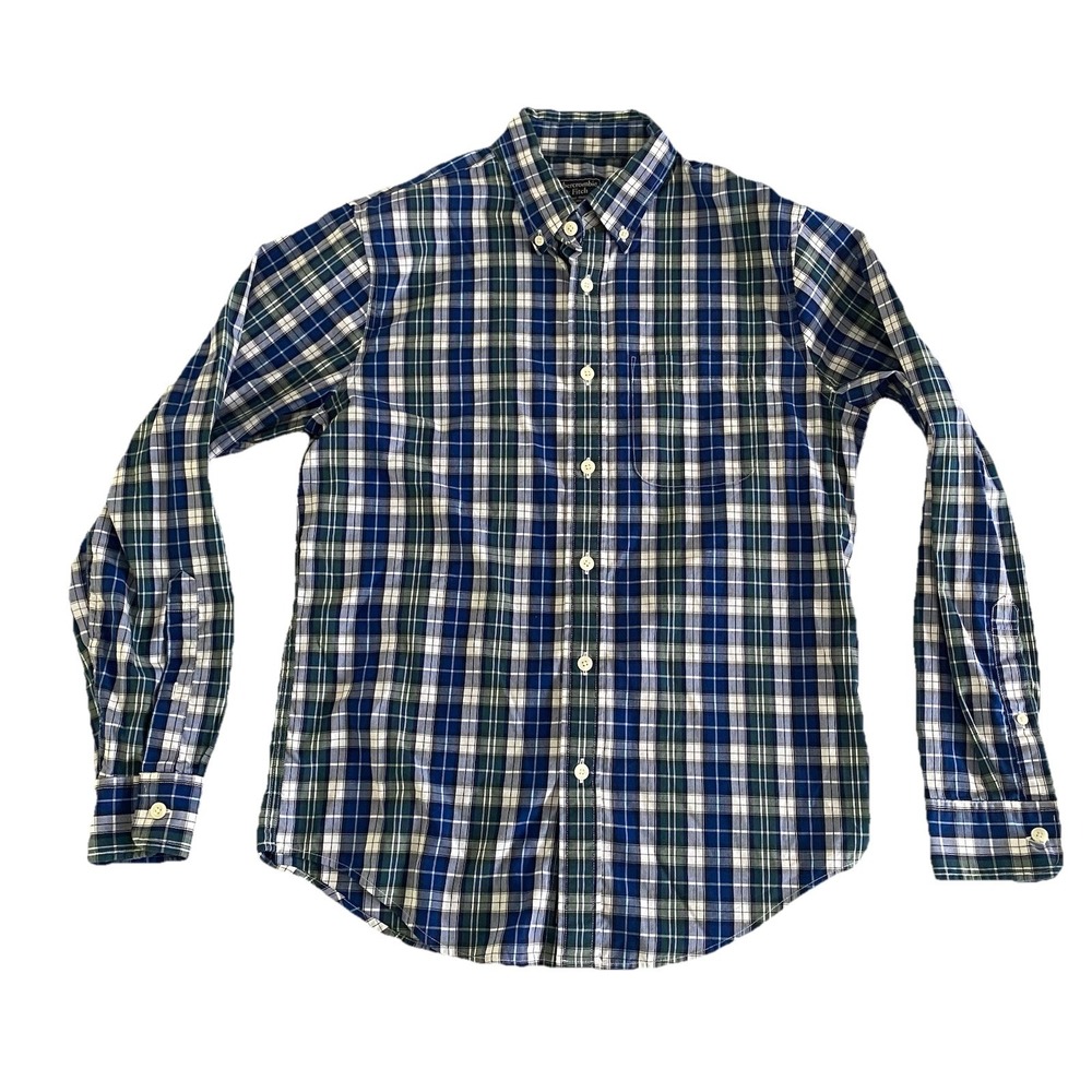 Abercrombie & Fitch Shirt Mens M - Plaid Long Sleeve Button Down Shirt
